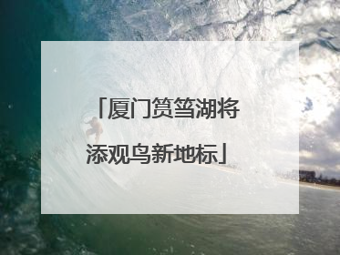 厦门筼筜湖将添观鸟新地标